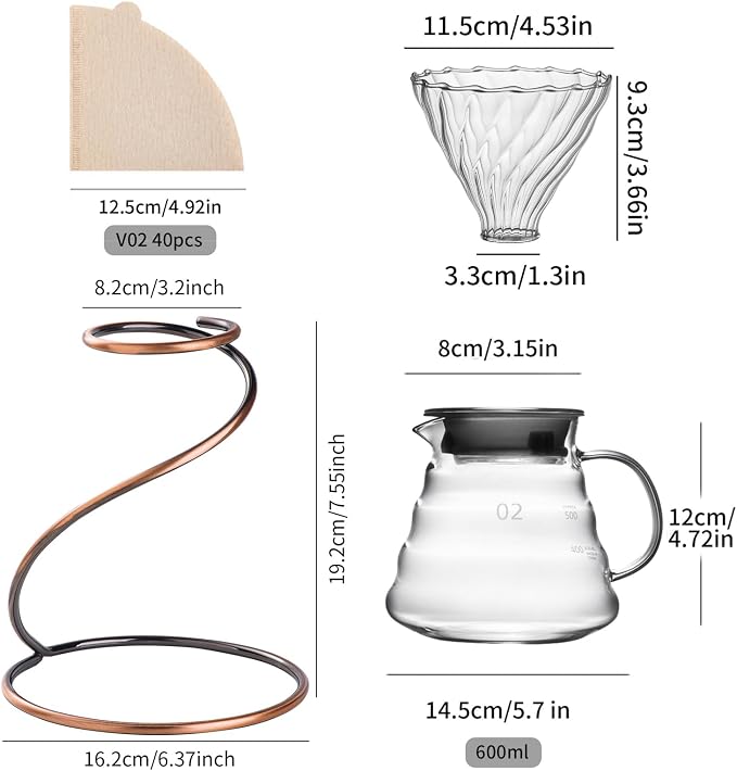 Coffee Pour Over Set – Complete Pour Over Coffee Maker - Image 7