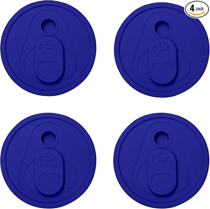 4 Pack Silicone Lids for Glass Cups by Welcome