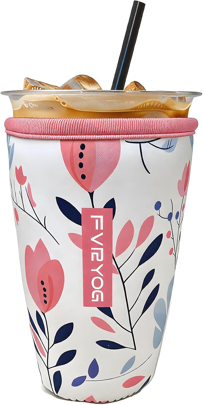 Reusable Insulated Neoprene Iced Coffee Sleeves by Fvryog