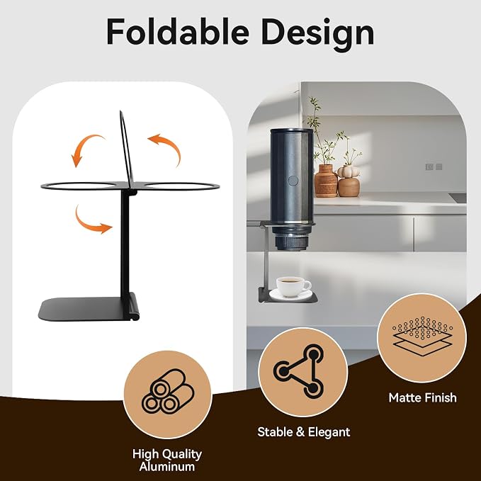 Zayin Travel Coffee Maker Stand, Portable & Foldable Espresso Machine Stand - Image 5