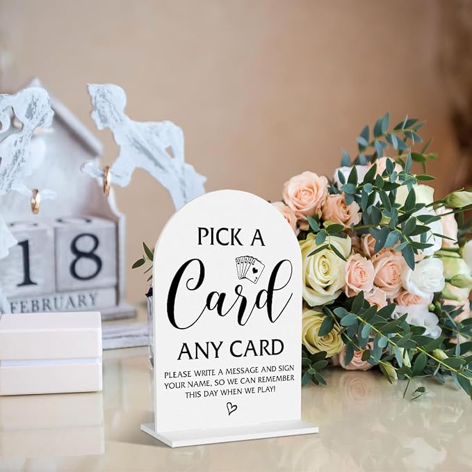 Pick A Card Any Card Wedding Sign Minimalist Style Wedding Signs - Image 4