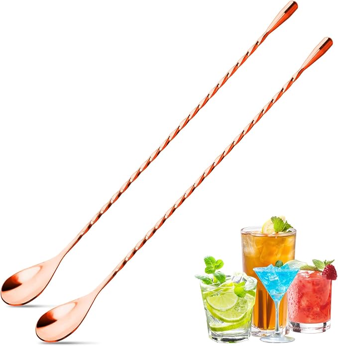 2 Pcs 12 Inches Bar Spoon, Long Handle Mixing Stirrers by eispap
