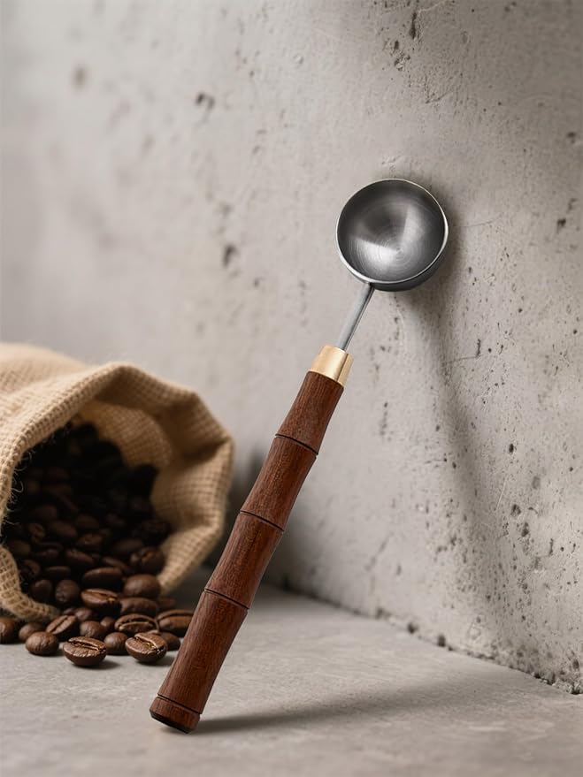 Rosewood Handle Coffee Scoops – Exquisite and Portable Stainless Steel Spoon - Image 2