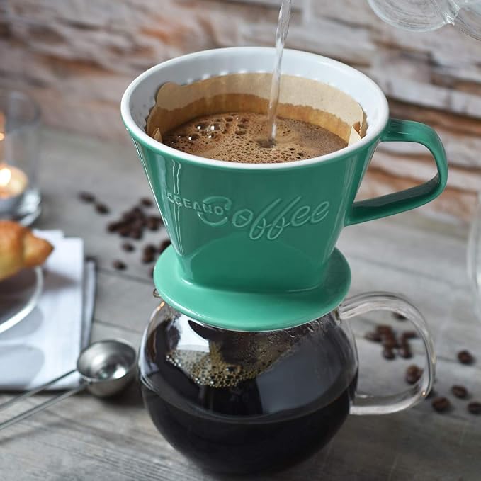Creano XXL Porcelain Coffee Dripper Green - Image 6