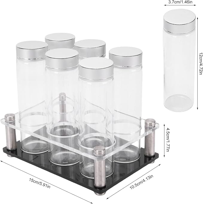 6PCS Coffee Beans Storage Tubes, Coffee Bean Cellar Dosing Glass Vials - Image 7
