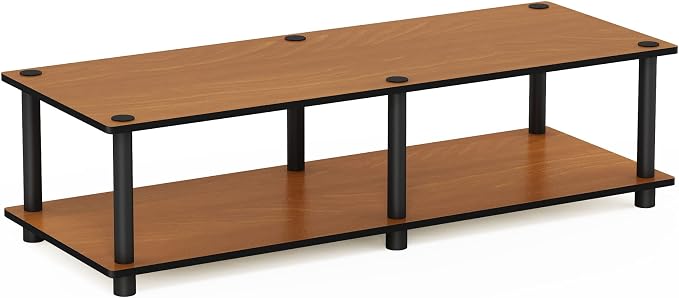Furinno JUST TV Stand, 2-Tier Wide Entertainment Center by Furinno-FitsYourSpaceFitsYourBudget