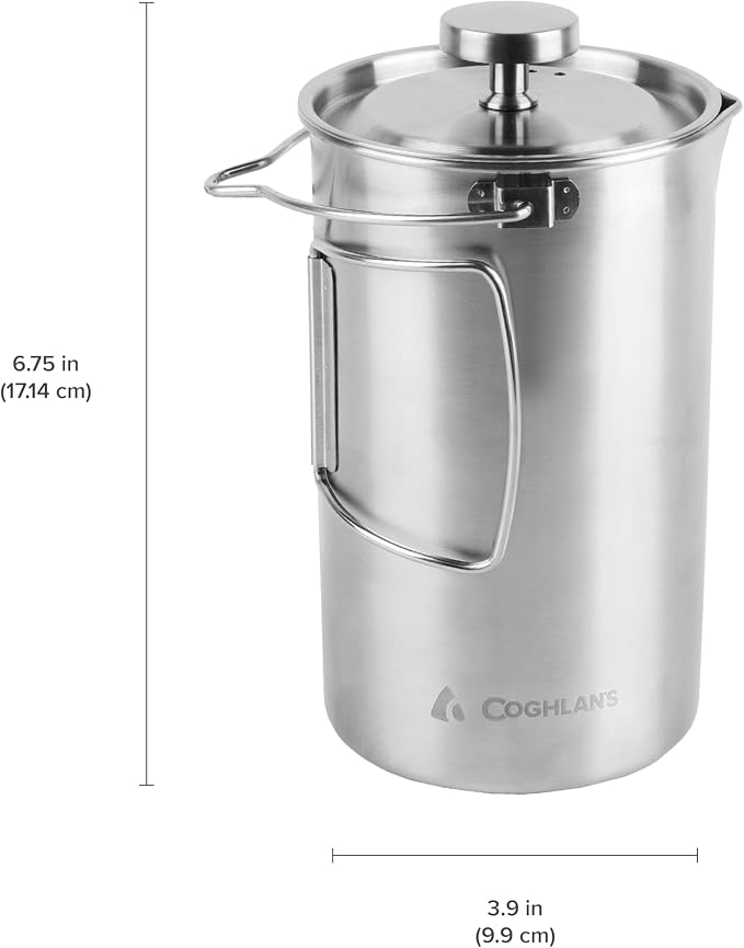 Coghlan's Stainless Steel French Press Coffee Maker – 4-Cup, Campfire & - Image 6