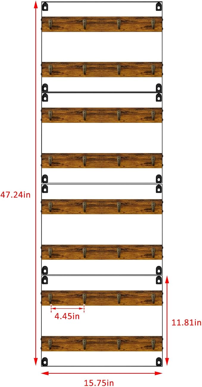 Rustic Wood Coffee Mug Rack - Image 7