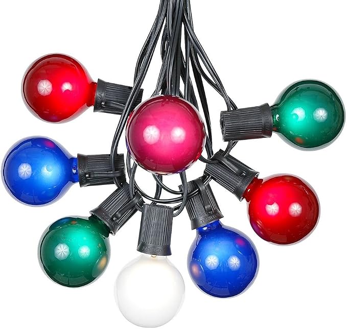 25 Foot G50 Outdoor Patio String Lights by NoveltyLights-LightExperts