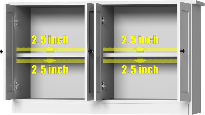 holzart White Buffet Cabinet - Image 6