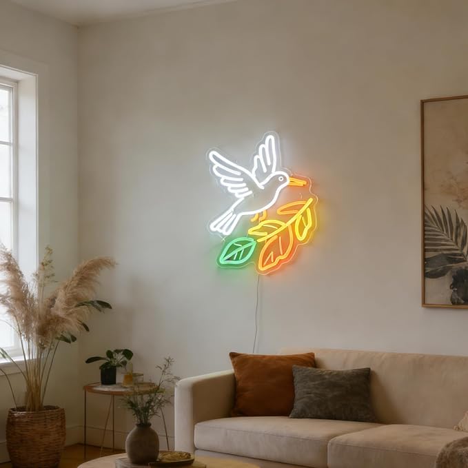 Dove Neon Sign - 16x12.5 inch Dimmable LED pigeon Neon Light Bird Boho Decor - Image 5