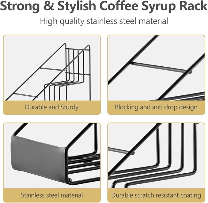 kimilus Coffee Syrup Rack for Coffee Bar Accessories, Fits - Image 3
