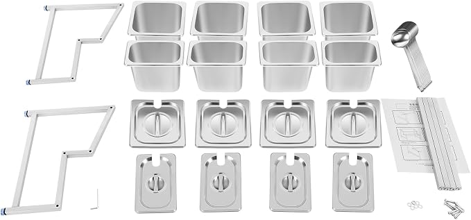 Expandable Spice Rack with Lids and Spoons, 2-Tier Stainless Steel Organizer - Image 7