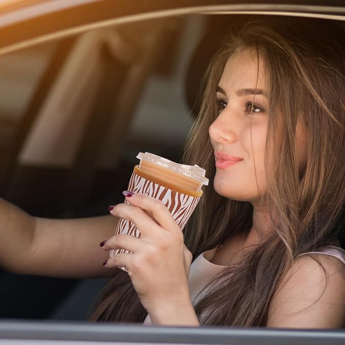 Reusable Insulated Neoprene Iced Coffee Cup Sleeve, Durable Drink Sleeve - Image 3