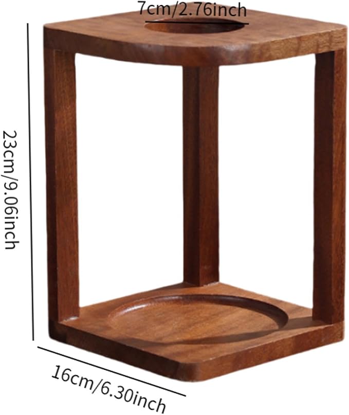 Wooden Coffee Filter Cup Stand Dripper Rack Stable Pour Over Coffee Brewer - Image 7