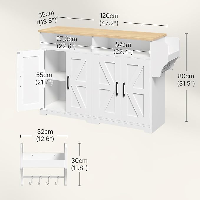 YATINEY Coffee Bar Cabinet, Kitchen Island - Image 3