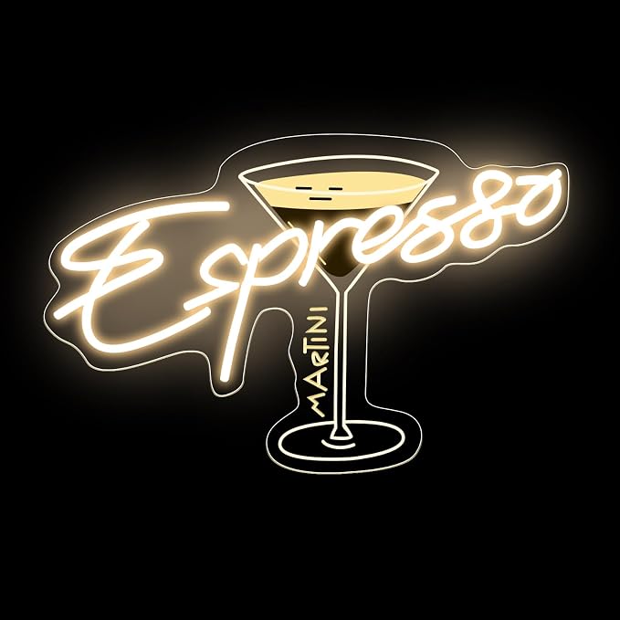 Espresso Martini Neon Sign, Cocktail Club Wall Art Decor, Tini Time Wall Decor by DMDMBSR
