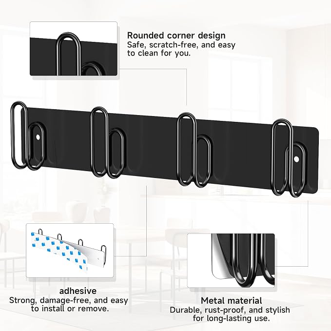 Mug Holder Wall Mounted, 2 Pack Coffee Cup Hooks, Metal Mug Rack - Image 4