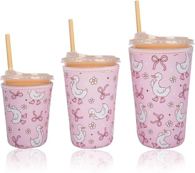 Reusable Insulated Sleeve for Iced Coffee Cup, Beverage Holder for Iced Coffee by Unknown