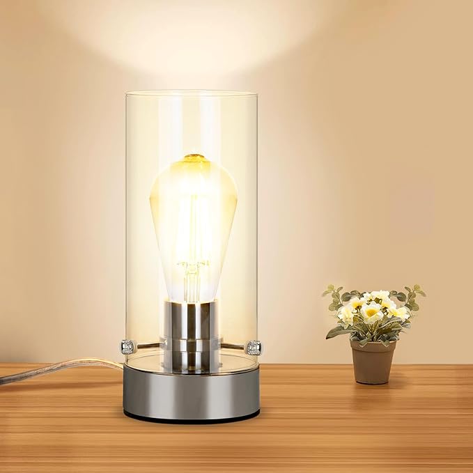 Table Lamp for Bedroom, Bedside Modern Nightstand Lamp by Kukobo