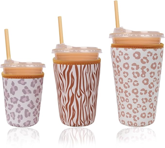 Reusable Insulated Neoprene Iced Coffee Cup Sleeve, Durable Drink Sleeve by Unknown