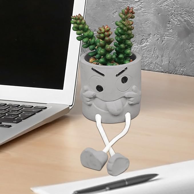 Zerzsy Artificialplant Succulents in Cement Pots - Image 2