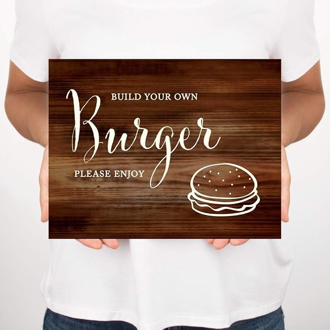 Andaz Press Wedding Party Signs, Rustic Wood Print, 8.5x11-inch, Build Your Own - Image 5