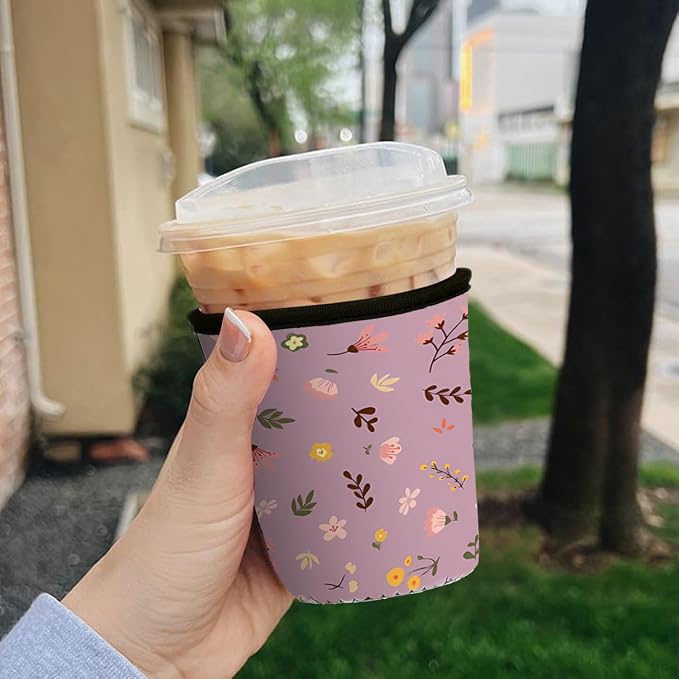Reusable Insulated Neoprene Iced Coffee Cup Sleeve, Durable Drink Sleeve - Image 3