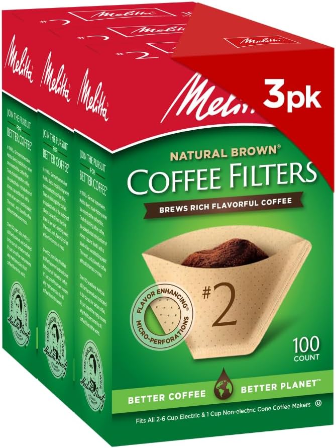 Melitta #2 Unbleached Coffee Filters, Natural Brown, Flavor Enhancing Coffee by Unknown