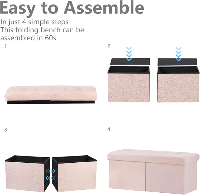AmasSmile Footrest Ottoman Bench - Image 8