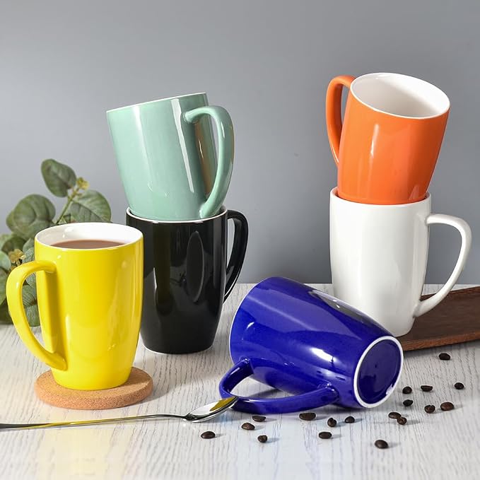 homEdge Porcelain Mug Set, 16 Ounces Cup - Image 2