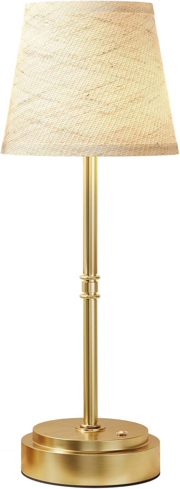 Rechargeable Cordless Table Lamp Gold by Litluzecozy