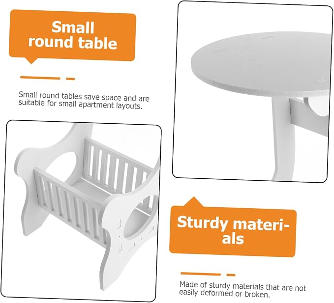 MERRYHAPY Modern Small Round Accent Table - Image 7