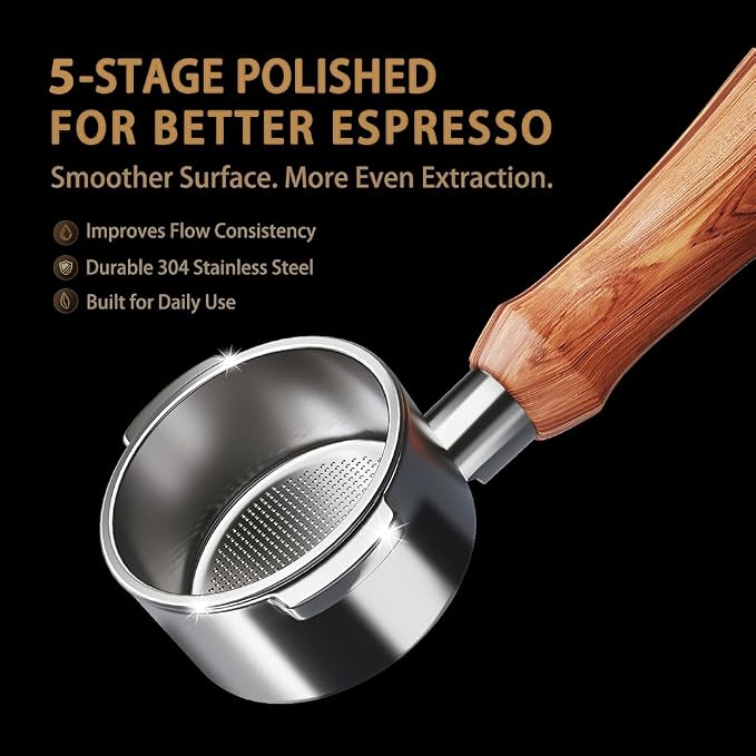 58mm Bottomless Portafilter for E61 Group Head 2 Ears Espresso Machines | 316 - Image 3