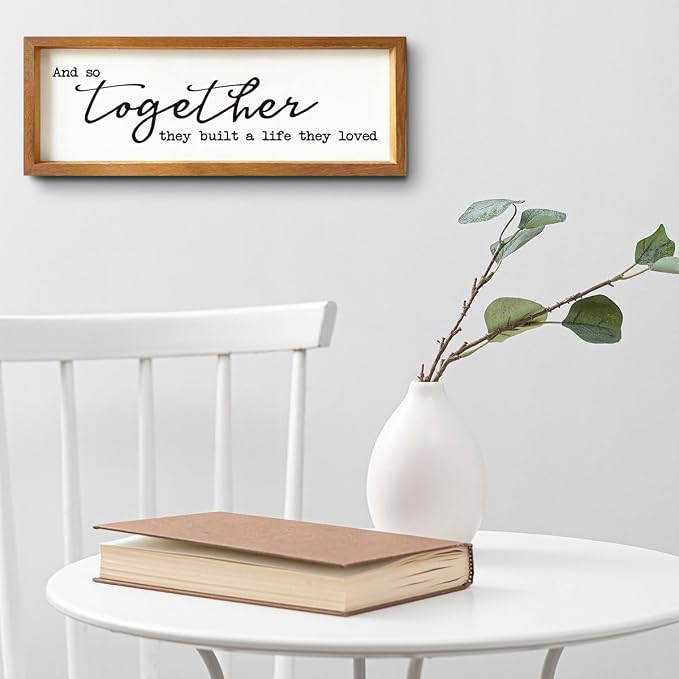 Wood Picture Frame Wall Decor Building A Shared Life Together Sign Marriage - Image 5
