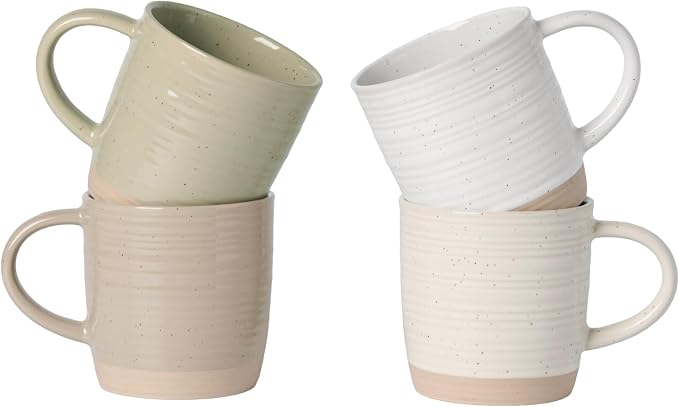 famiware Coffee Mugs Set of 4, 13 oz Mug Set, Ceramic Cup Set by Famiware