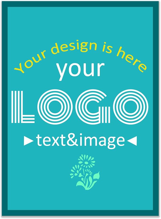 Vertically Rectangular Custom Labels Stickers, Personalized Business Logo | by Jamipasp