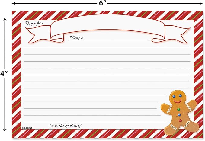 Current Candy Cane Gingerbread Recipe Cards - Image 2