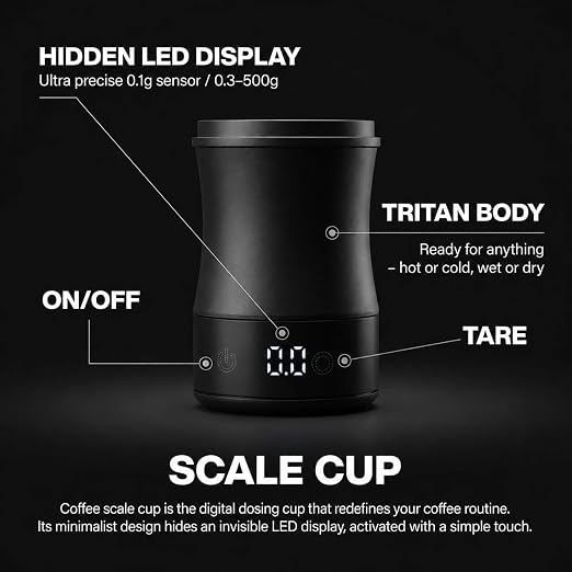 Magnetic Mini Coffee Scale Rechargeable & Dosing Cup Set - Image 5