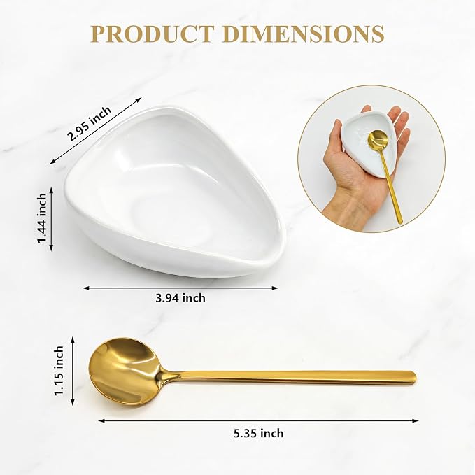Coffee Spoon Rest for Coffee Bar, Small Ceramic Coffee Spoon Holder - Image 2