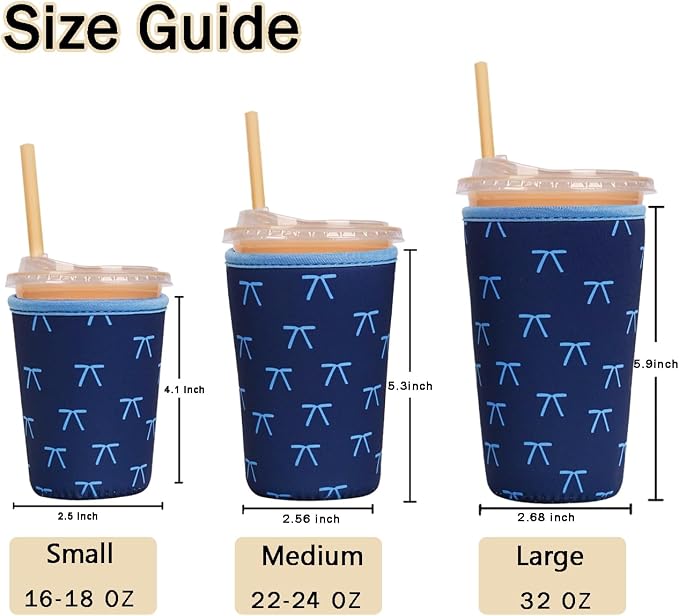 Reusable Insulated Sleeve for Iced Coffee Cup, Beverage Holder for Iced Coffee - Image 5