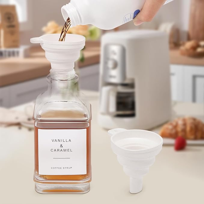 Coffee Syrup Dispenser for Coffee Bar, Refillable Maple Syrup Storage, Coffee - Image 7