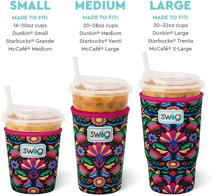Swig Life Large Iced Cup Coolie, 30-32oz Iced Coffee Cup Insulator Sleeve - Image 4