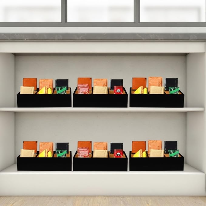 Maitys 4 Pcs Wooden Divided Storage Organizer Wood Container - Image 7