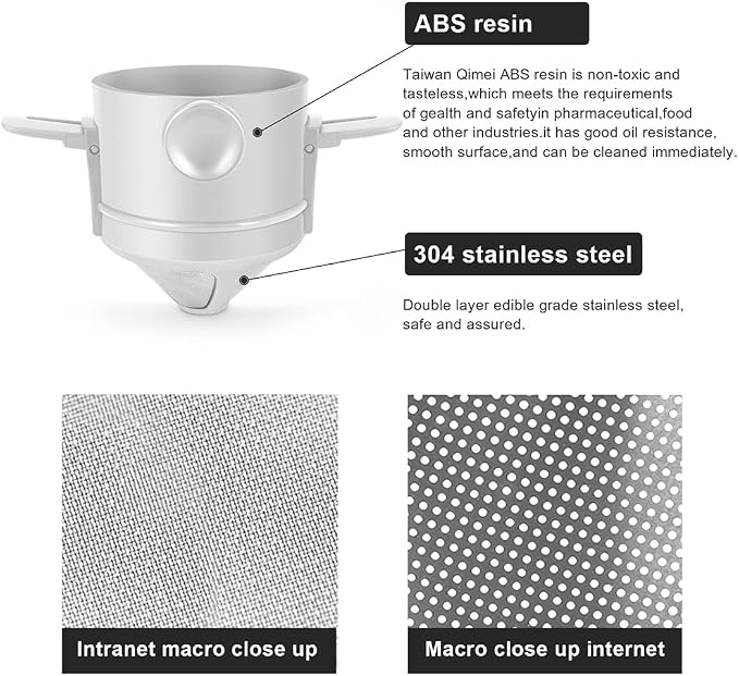 Pour Over Coffee Filter Reusable Coffee Dripper Cone Paperless Coffee Maker - Image 6