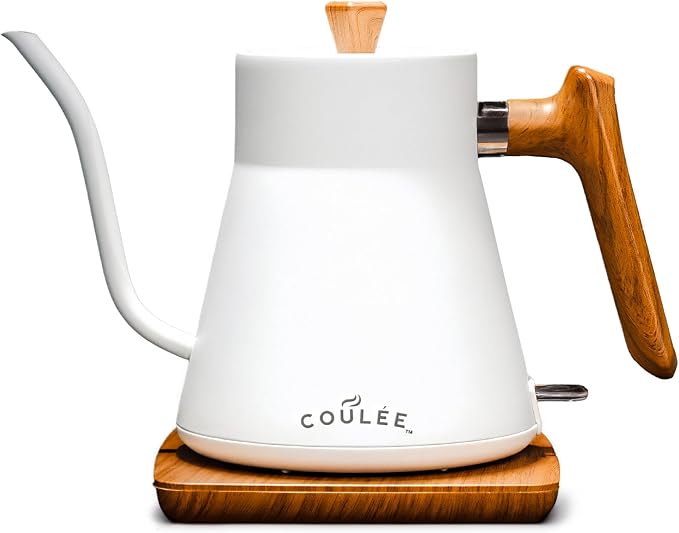 Coffee Gooseneck Kettle, Stainless Steel Interior, Electric Kettle by Coul%C3%A9eCoffeeCompany