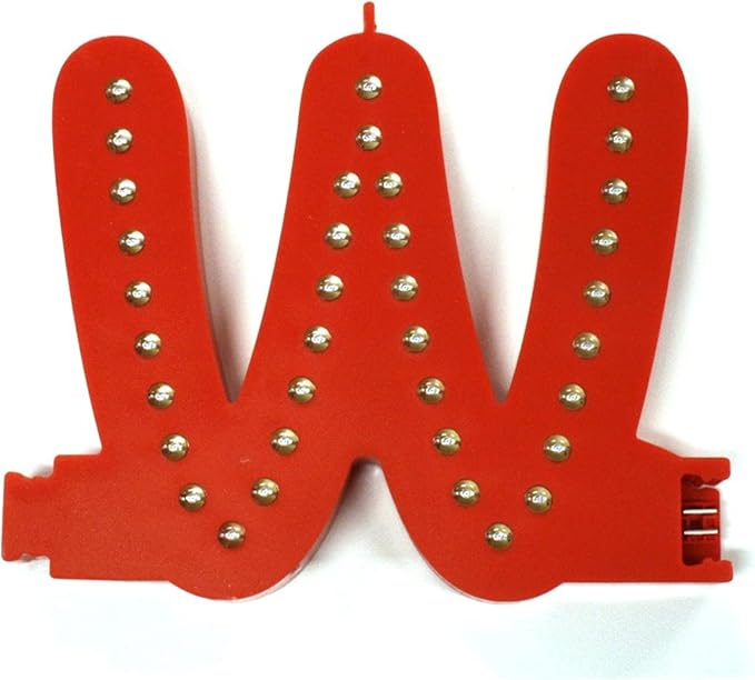 M&T Displays LED Marquee Letter Lights Modular Red Light Up Alphabet Initial W by MTDisplays