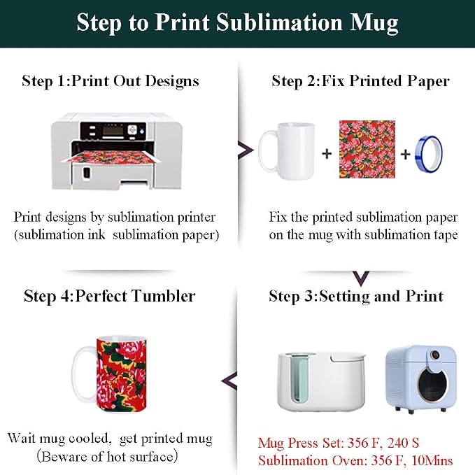ABBSH Sublimation Mugs, Sublimation White Coffee Mugs Tazas Para Sublimacion - Image 3