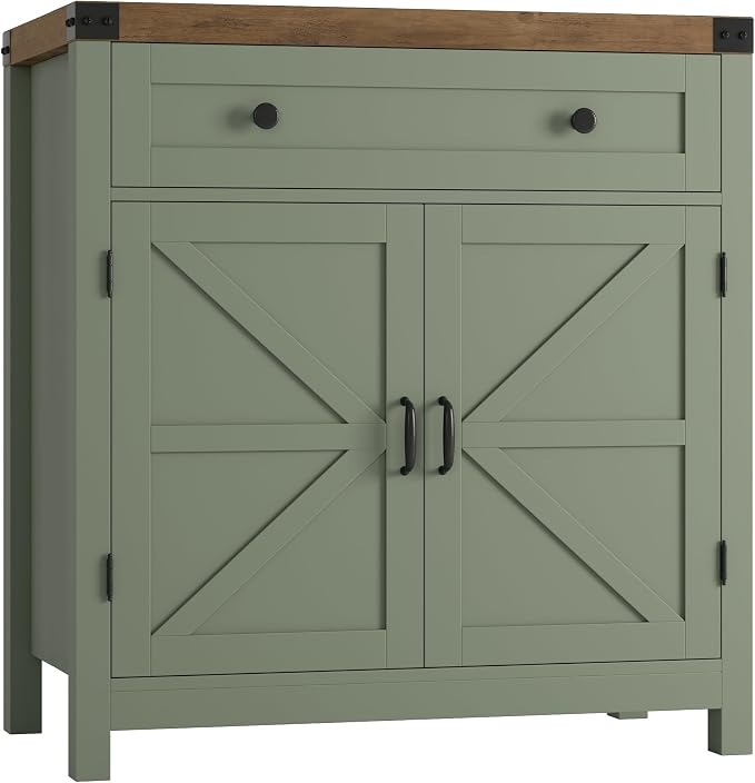 HOSTACK Coffee Bar Cabinet, Kitchen Storage Cabinet, Modern Farmhouse Buffet by HOSTACK