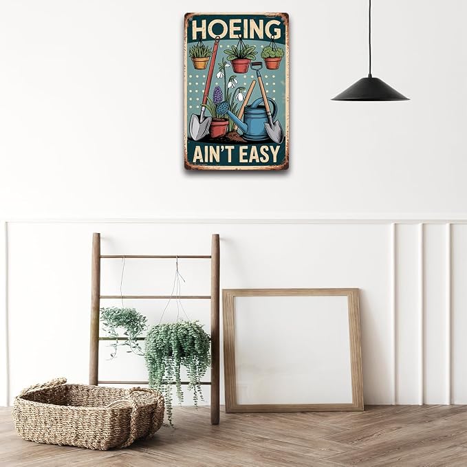 BEASTZHENG Funny Gardening Essentials Garden Mental Tin Sign Wall Art Decor | - Image 5